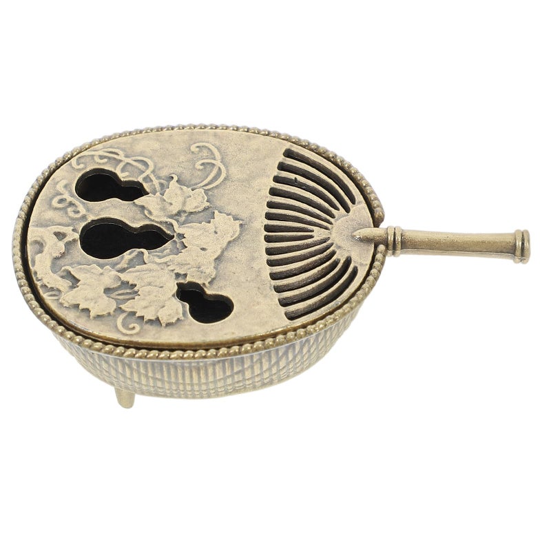 Mini Copper Incense Burner With Lid Brass Aromatherapy Bowl For Home Meditation Decor - Image 2