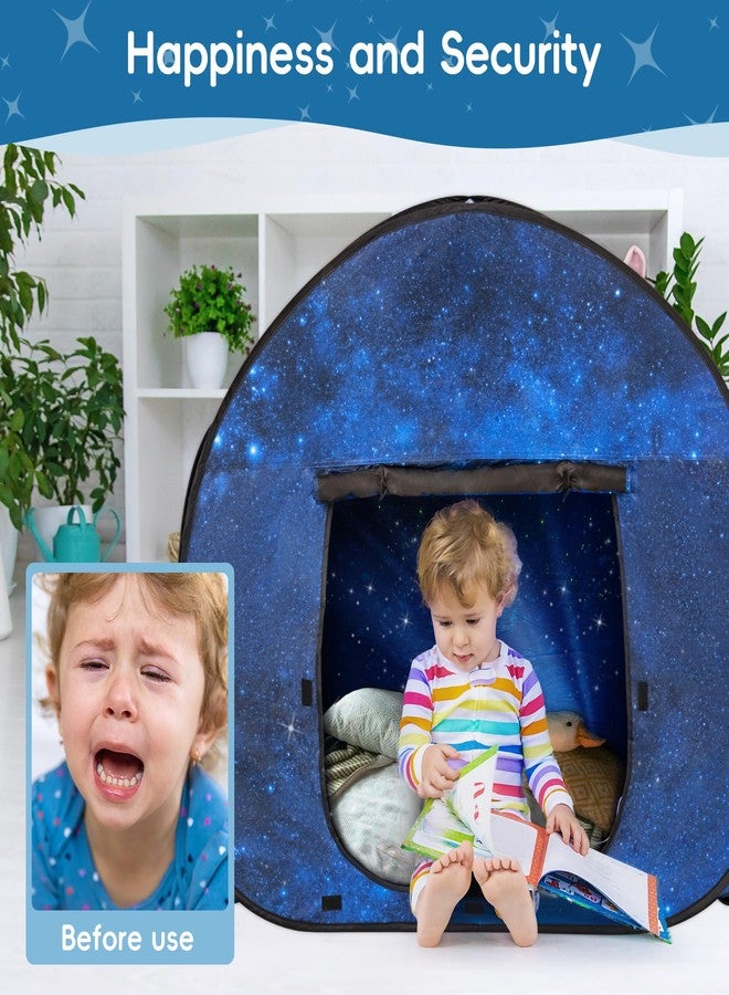 OUTREE Sensory Tent 47 * 47 * 47 in, Starry Night Print, Sensory Tent for Kids with Autism, pop up Play Room - Image 2