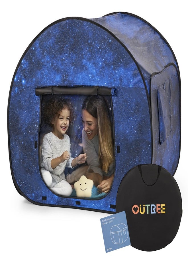 OUTREE Sensory Tent 47 * 47 * 47 in, Starry Night Print, Sensory Tent for Kids with Autism, pop up Play Room - Image 1