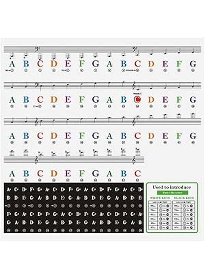 Removable Piano Keyboard Stickers 88 Keys For Beginners With Tweezer - Image 1
