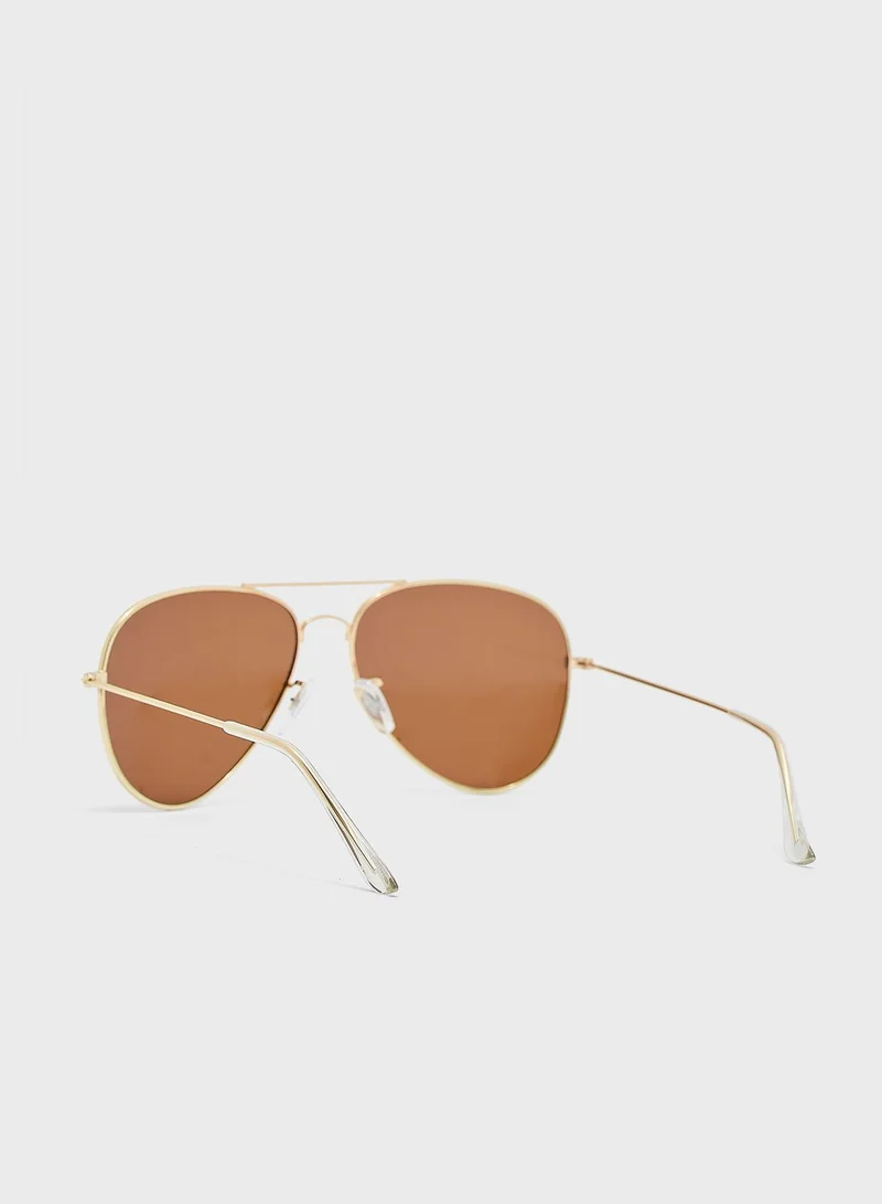 Robert Wood Polarized Aviator Sunglasses