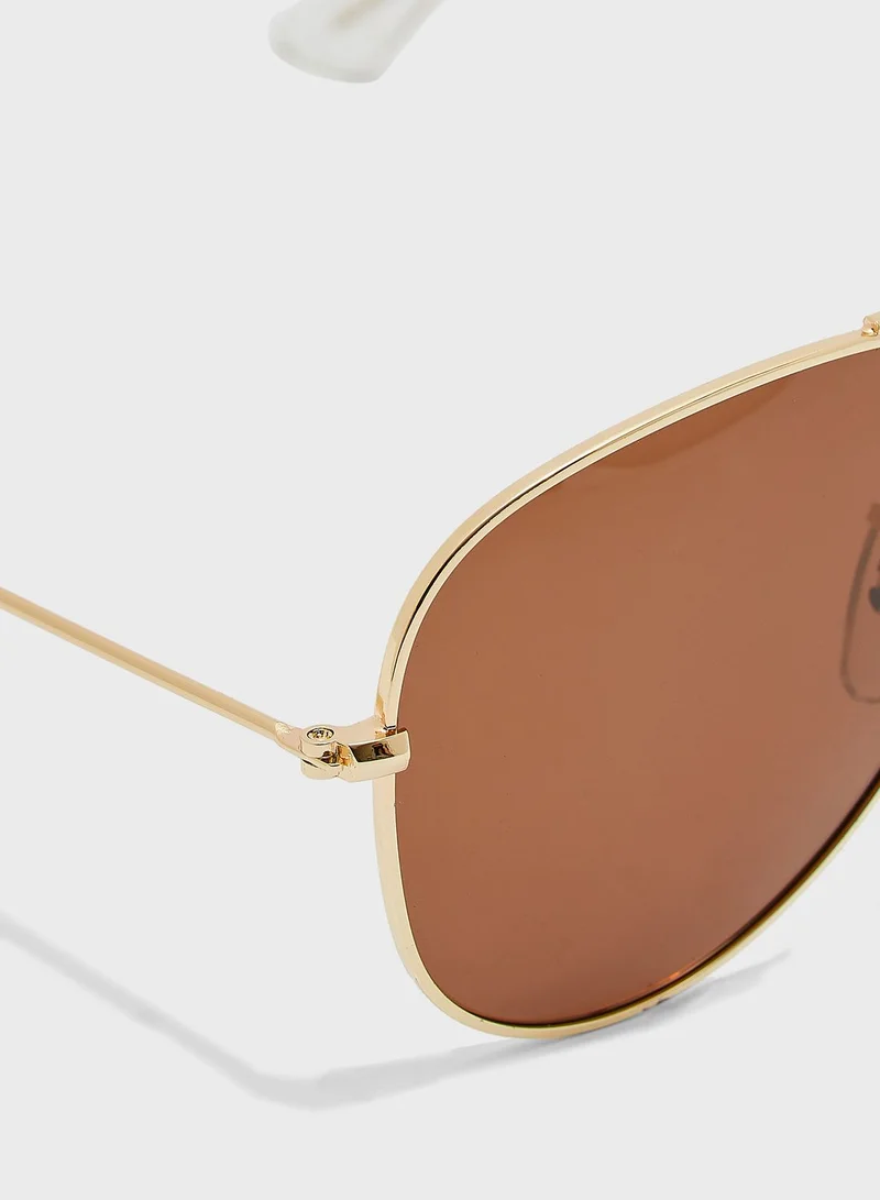Robert Wood Polarized Aviator Sunglasses