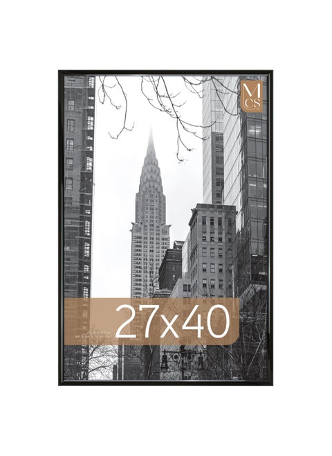 MCS Trendsetter 27x40 Poster Frame Black HighGloss Vertical  Horizontal Wall Hanging Large Picture Frame for Photos Posters  Art Prints 1Pack