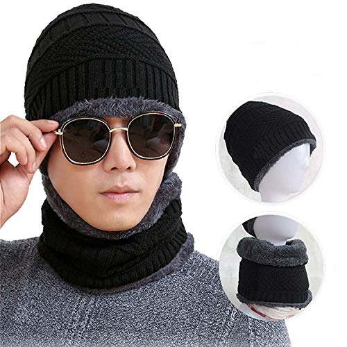 HIVER Unisex Acrylic Woolen Women's Winter Beanie Cap Black_Medium - Image 2