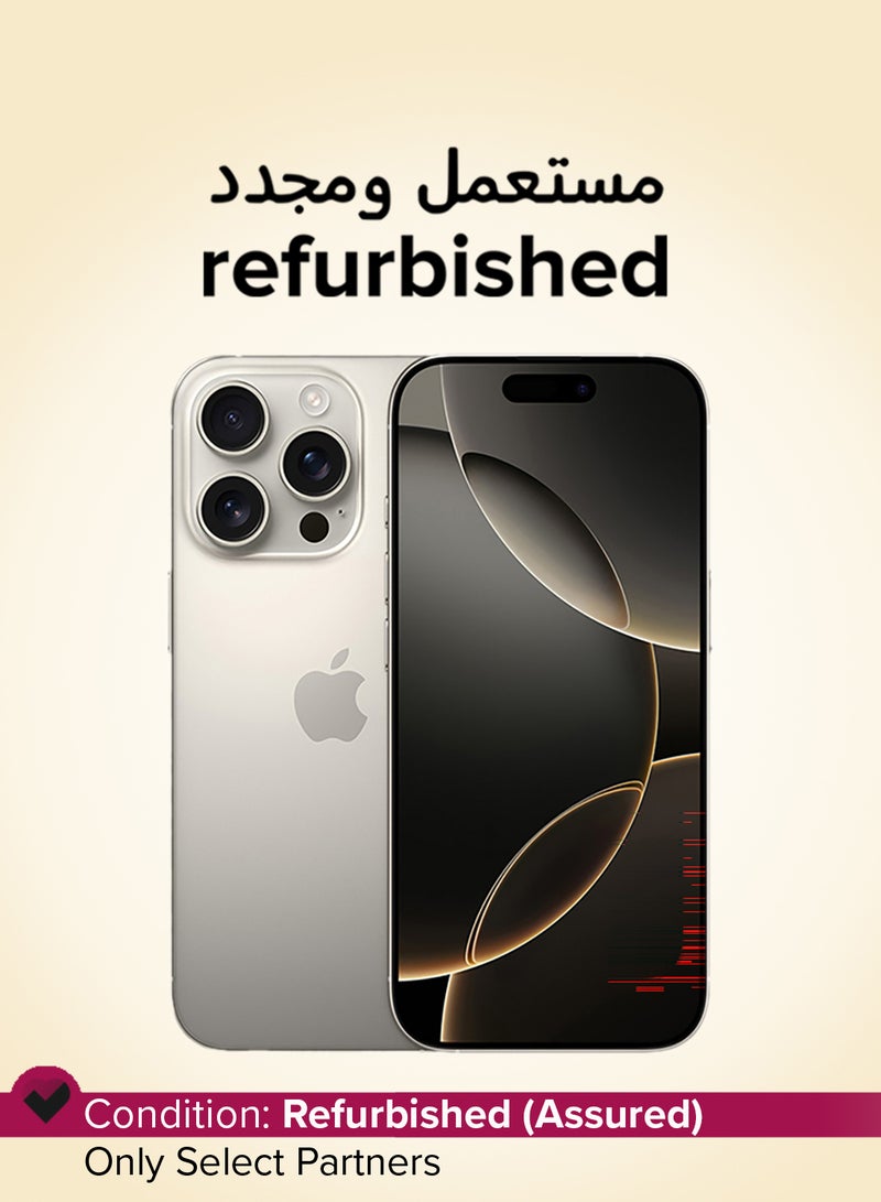 Apple Refurbished - iPhone 16 Pro 128GB Natural Titanium 5G  With FaceTime - International Version - Image 1