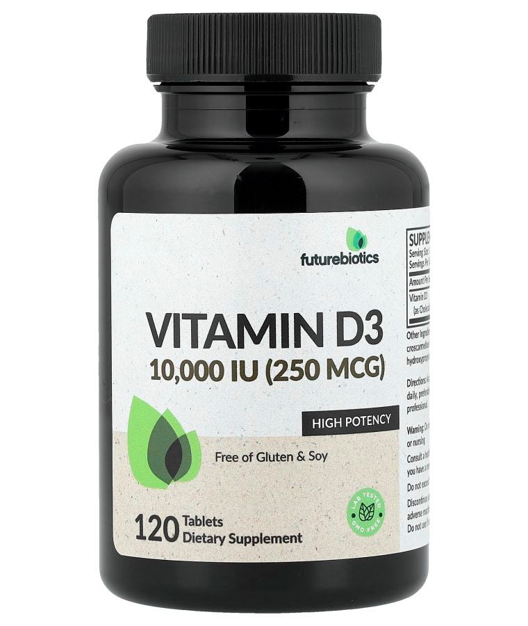 Futurebiotics فيتامين د3 250 ميكروغرام (10000 وحدة دولية) 120 قرص