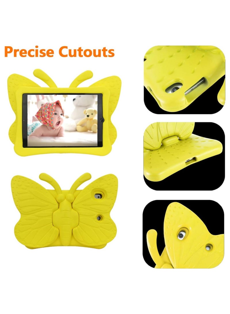 ELTRAZONE iPad 9th 8th 7th Generation Case Kids Girls Boys , Cute Butterfly Shockproof EVA Foam Super Protection Stand Cover for iPad 2021 2020 2019 10.2" and iPad Air 3 Pro 10.5" - Yellow  - Image 5