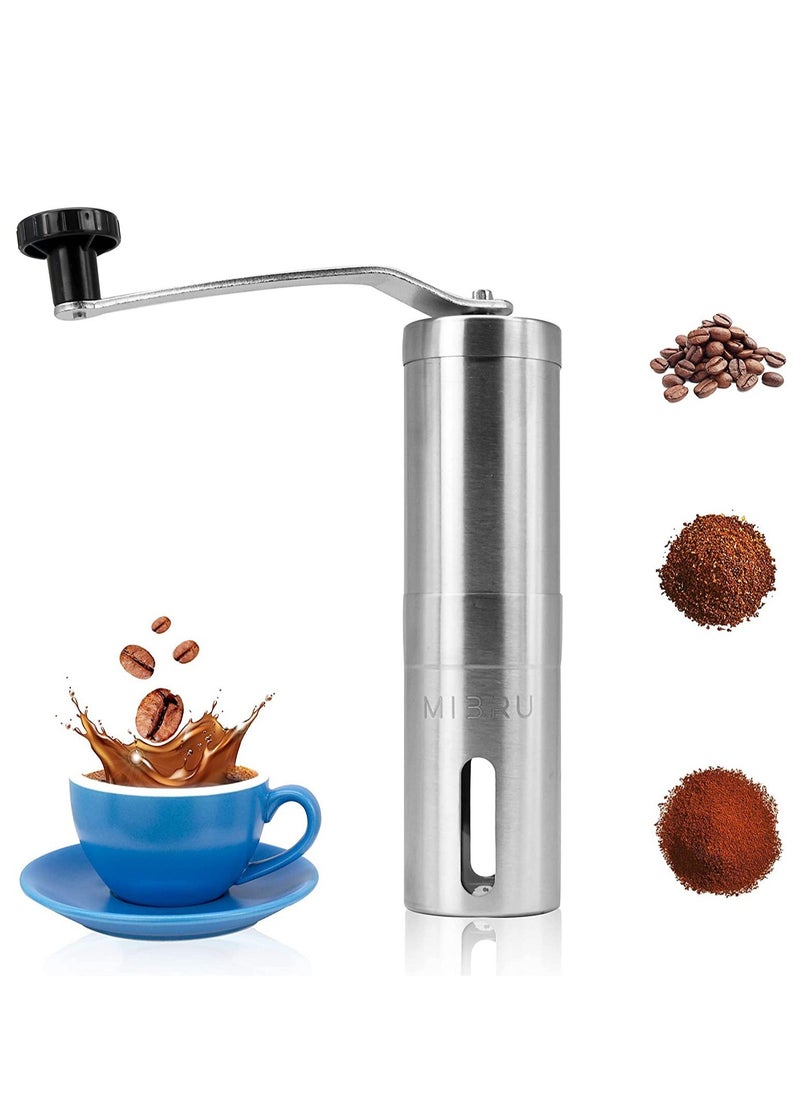 MIBRU - Manual Coffee Bean Grinder 30g Silver/Black - Image 1