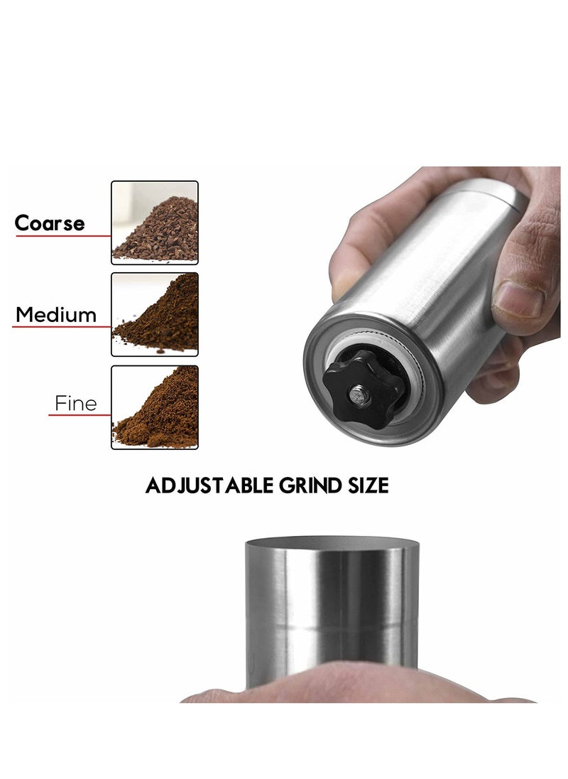 MIBRU - Manual Coffee Bean Grinder 30g Silver/Black - Image 1