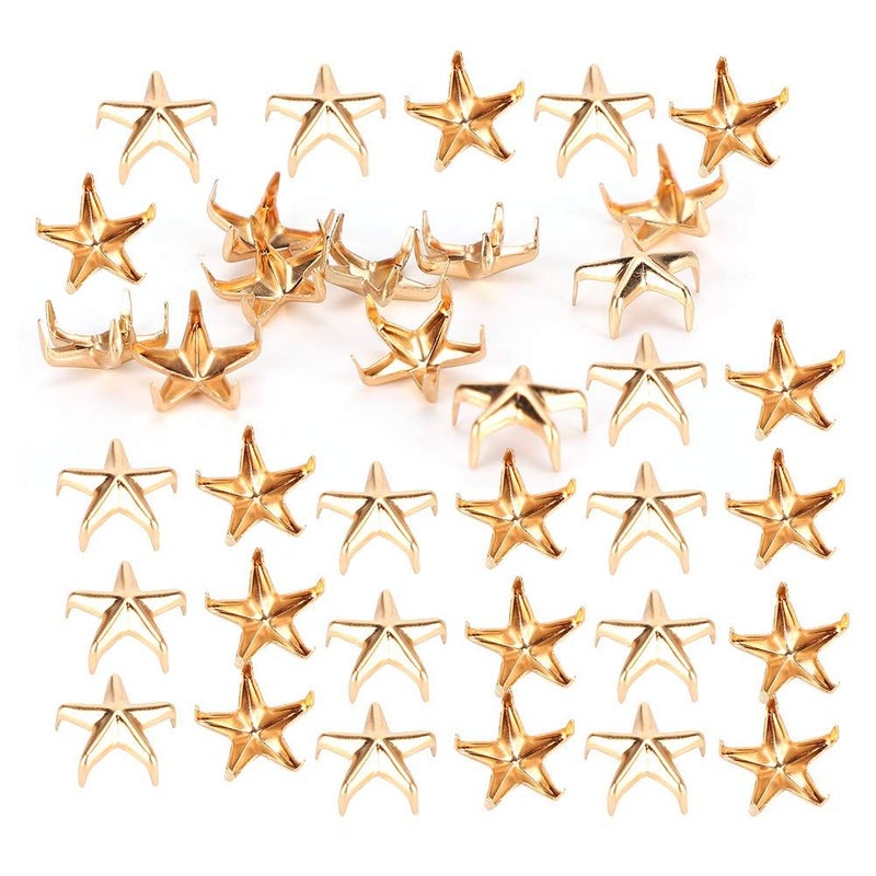 200Pcs Silver Star Rivets For DIY Bags Hats Clothing 10MM Zinc Alloy 2 - Image 5