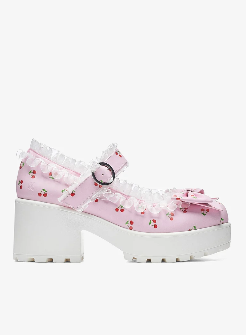 KOI Pink Tira Mary Janes Shoes 'Pink Cherry Bakewell Edition' for Women | Best Price UAE