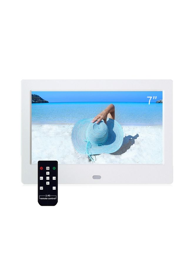 DPF-706-2.4G 7 inch Digital Photo Frame LED Wall Mounted Advertising Machine, Plug:AU Plug(White) - Image 1