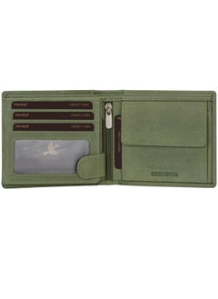 HORNBULL HORNBULL Themes Green RFID Blocking Leather Wallet for Men | Wallets Men Leather | Mens Wallet  - Image 3