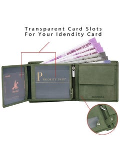 HORNBULL HORNBULL Themes Green RFID Blocking Leather Wallet for Men | Wallets Men Leather | Mens Wallet  - Image 4