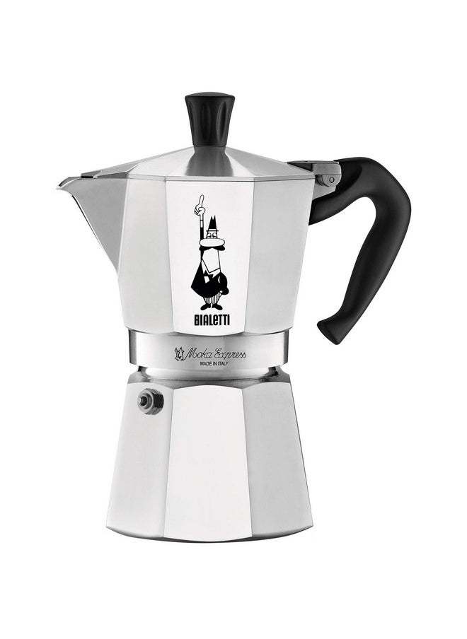 BIALeTTI Bialetti - Moka Espress: Iconic Stovetop Espresso Maker, Makes Real Italian Coffee, Moka Pot 6 Cups (6 Oz), Aluminium, Silver  - Image 3