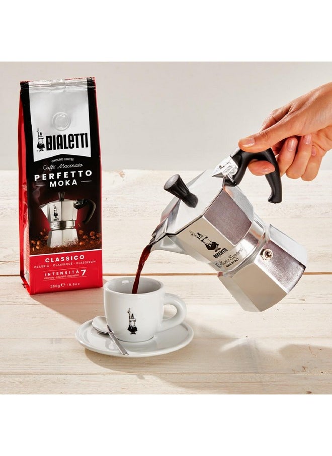 BIALeTTI Bialetti - Moka Espress: Iconic Stovetop Espresso Maker, Makes Real Italian Coffee, Moka Pot 6 Cups (6 Oz), Aluminium, Silver  - Image 1