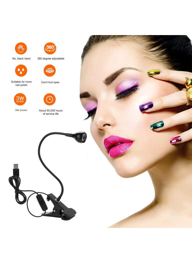 Generic UV Nail Lamp, LED Nail Curing Lamp, Portable and Flexible Gooseneck Lamp, USB Plug and Play  3 Watts  - Image 5