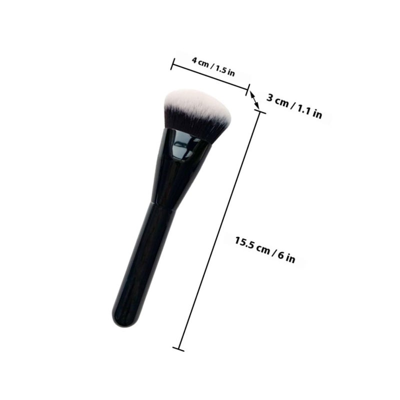 Foundation Brush Makeup Brush Angled Liquid Foundation Applicator Black for Women Facial Makeup - Image 2