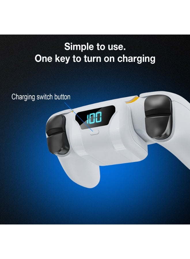 كومبي 1800mAh PS5 وحدة التحكم بنك الطاقة الإضافية مع LED Plsplay, وحدة التحكم PS5 USB-C المحمولة الخلفية كليب البطارية, شحن سريع حزمة البطارية الخارجية لـ PS5, وحدة التحكم PS5 شاحن ستايون, حماية ذكية آمنة لـ PS5 وحدة التحكم - Image 2