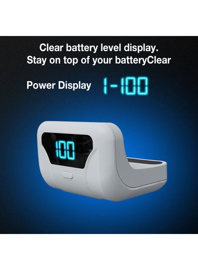 كومبي 1800mAh PS5 وحدة التحكم بنك الطاقة الإضافية مع LED Plsplay, وحدة التحكم PS5 USB-C المحمولة الخلفية كليب البطارية, شحن سريع حزمة البطارية الخارجية لـ PS5, وحدة التحكم PS5 شاحن ستايون, حماية ذكية آمنة لـ PS5 وحدة التحكم - Image 4