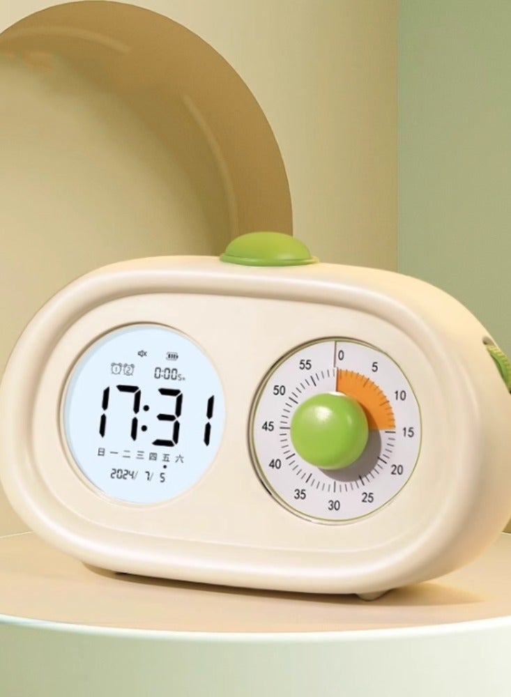 Elementary School Children's alarm clock Timer Time Management Autonomic Artifact Learning Alarm Clock For Special Use【Fresh Green】