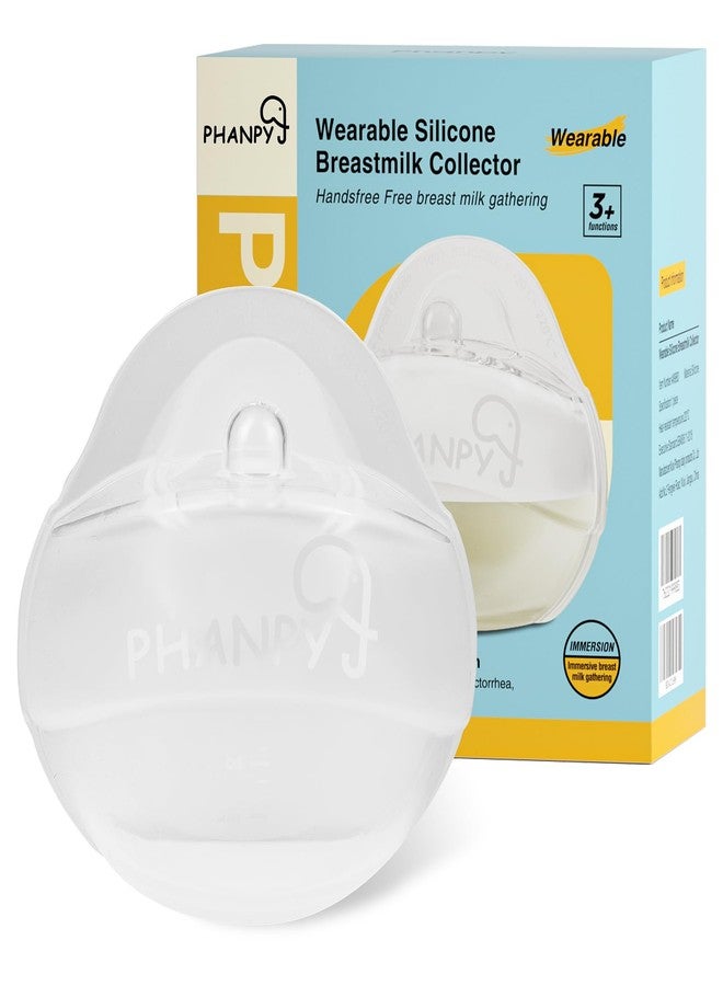 Phanpy Wearable Breast Milk Collector, Manual Breast Pump, Silicone Breast Shells Milk Collector, Wearable Milk Catcher for Breastfeeding, Breast Pads for Leaking Milk(3 oz, 1 pcs) - Image 1