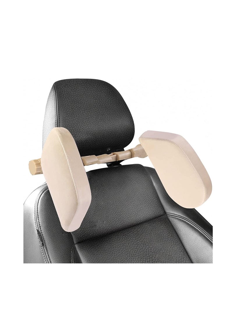 Generic - Car Seat Headrest Cushion, Infant Car Seat Head Support, High-Quality Neck Pillow for Car Seats, Fully Adjustable for Kids and Adults (Beige) - Image 1