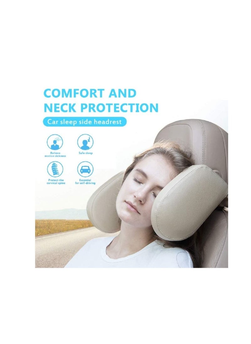 Generic - Car Seat Headrest Cushion, Infant Car Seat Head Support, High-Quality Neck Pillow for Car Seats, Fully Adjustable for Kids and Adults (Beige) - Image 1