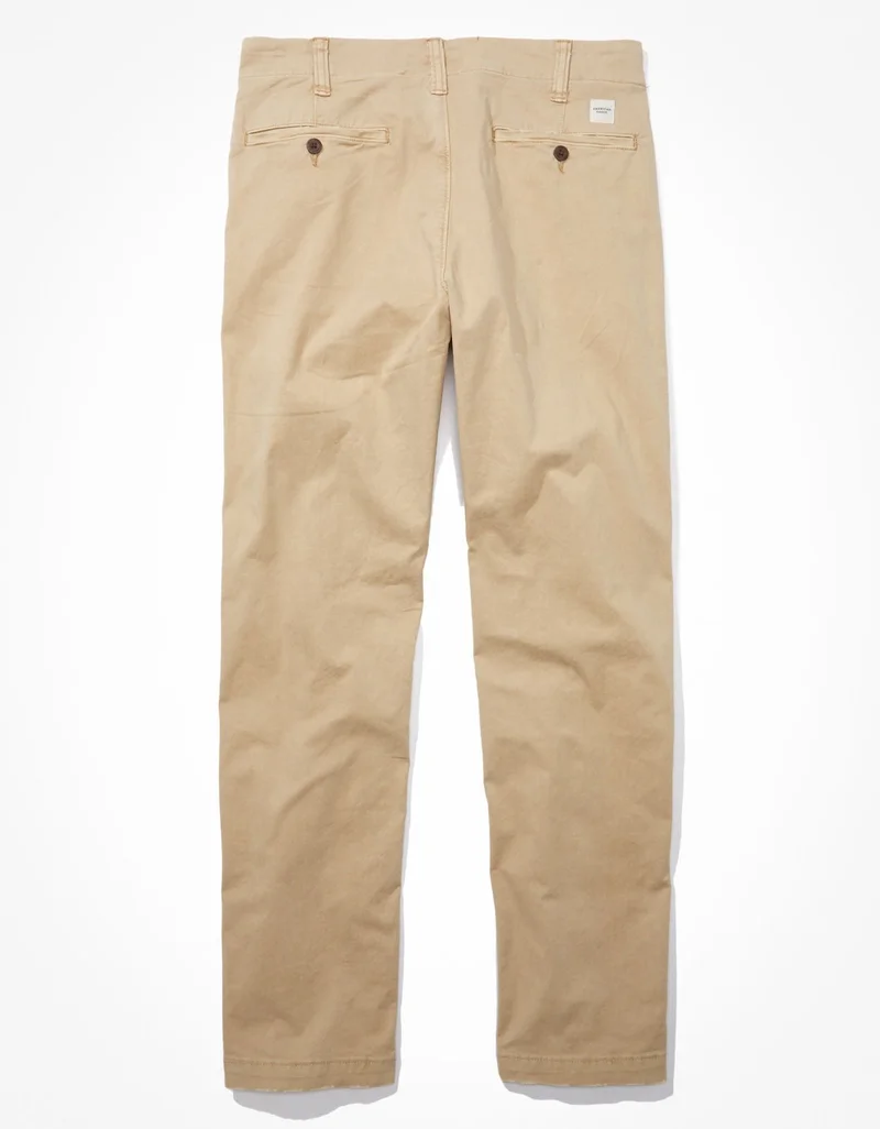 American Eagle  AE Flex Original Straight Lived-In Khaki Pant for Men | Best Price UAE