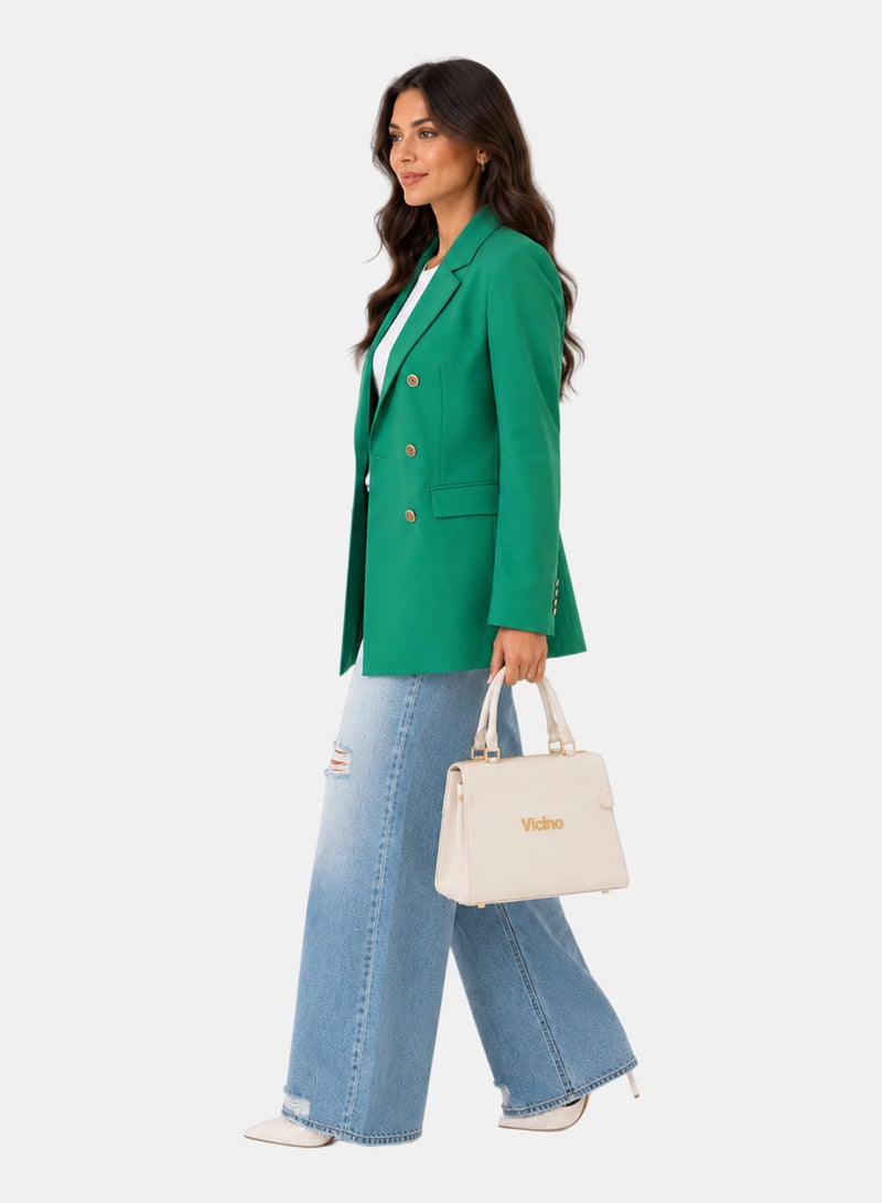 Vicino Chic Double-Button Tailored Blazer for Women - Image 2