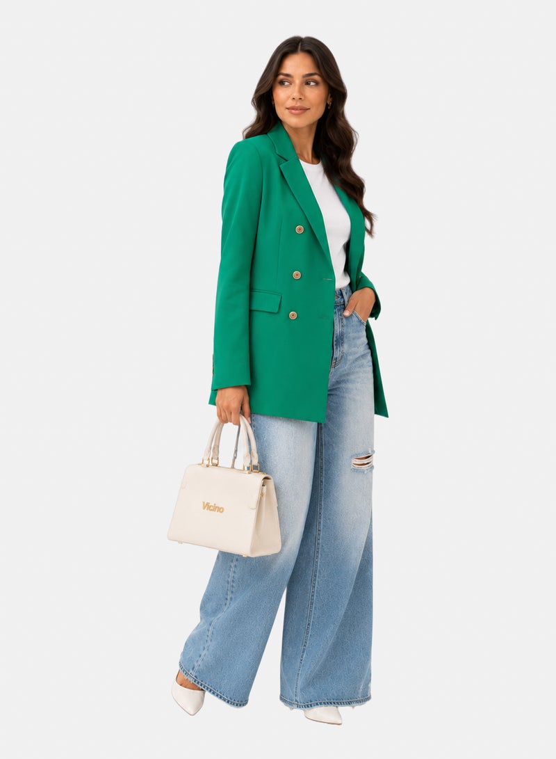 Vicino Chic Double-Button Tailored Blazer for Women - Image 3
