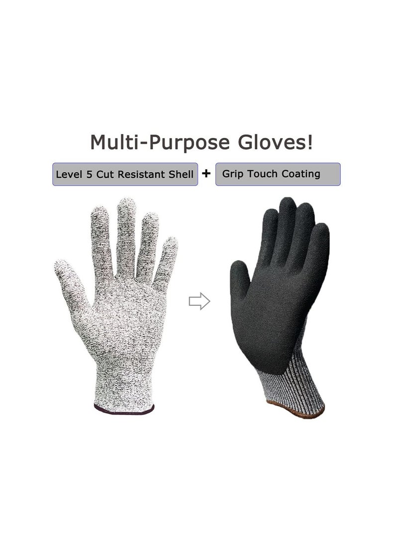 Y&D Gardening Gloves, 2 Pairs Grip Cut Resistant Gloves for Men, Lightweight Men Yard Work, Level 5 Protection, Outdoor DIY Garden Fishing Car Multipurpose  - Image 5