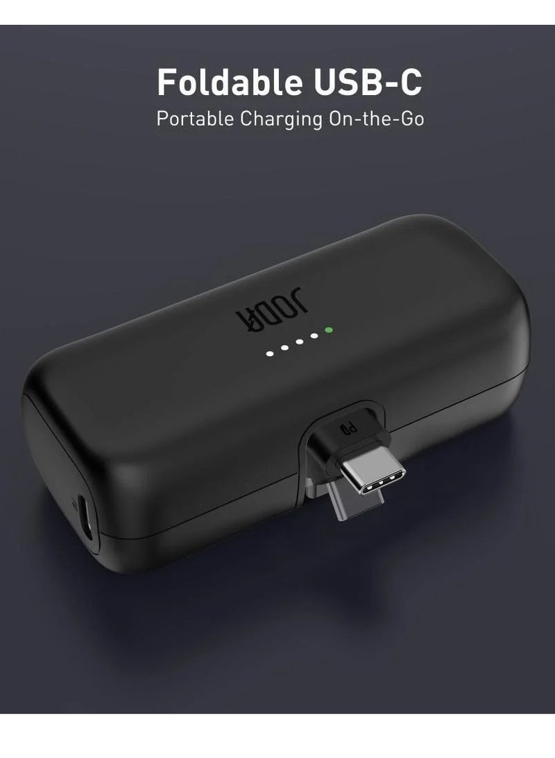 جودا باور بانك PICO5 بسعة 5000 مللي أمبير- جودة وراحة - شحن سريع بمنفذ USB-C قابل للطي وبطارية من LG - Image 1