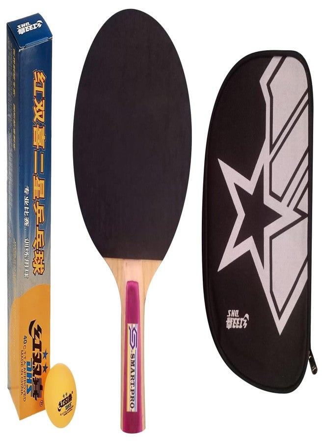 DHS TT Ball 40MM 2 Star Orange (6 Pcs Box) 48 PCS with Smart PRO TT BAT Sun and DHS BAT Cover - Image 1