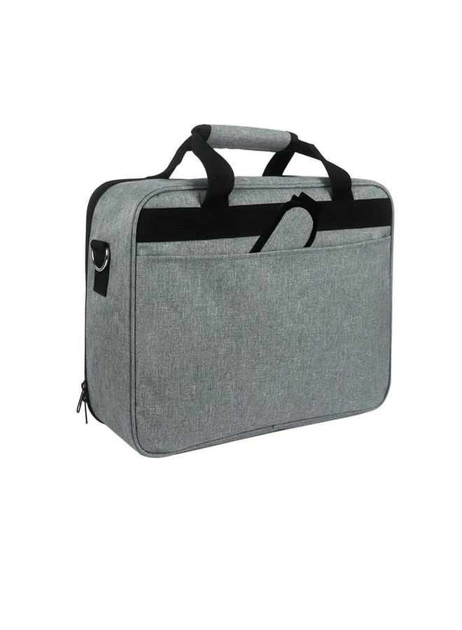 Grey Durable Polyester Projector Carry Bag with Comfortable Handle and Adjustable Strap - Image 5