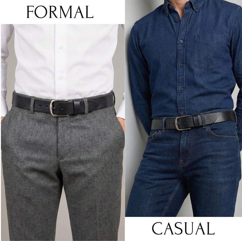 Classic Milano Genuine Leather Belt for Men - Semi-Casual & Party Wear Belt for Jeans, Casual Outfits, and Gifts - Image 2