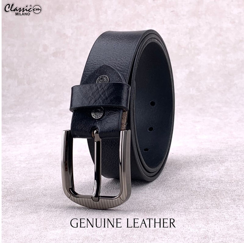 Classic Milano Genuine Leather Belt for Men - Semi-Casual & Party Wear Belt for Jeans, Casual Outfits, and Gifts - Image 3