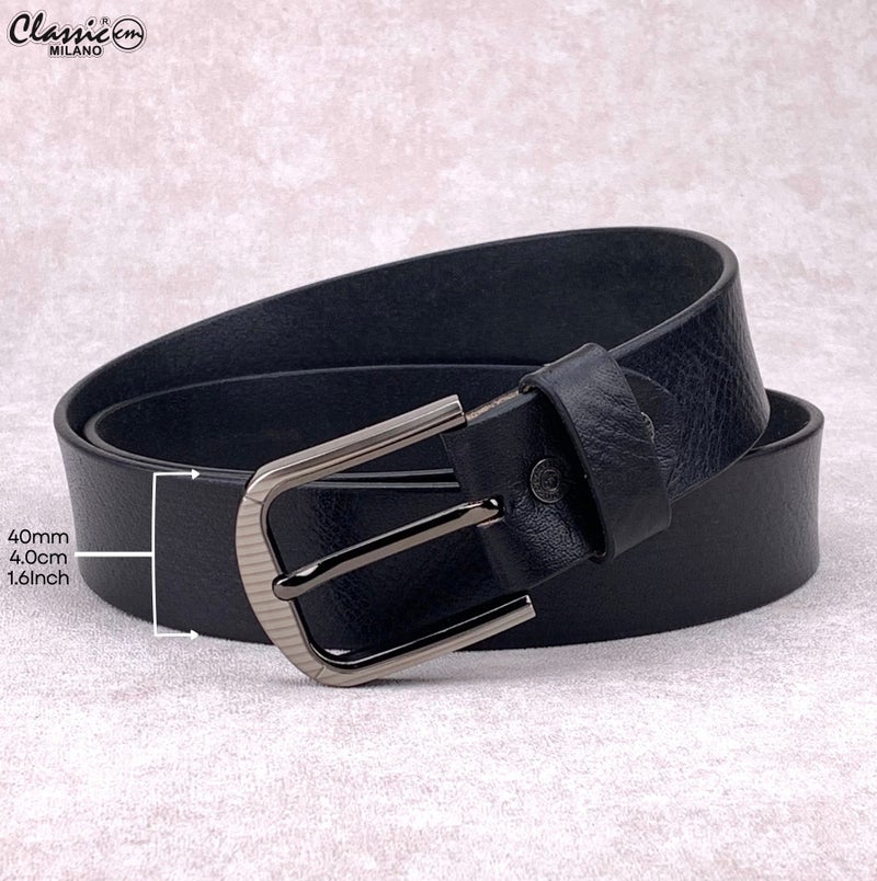 Classic Milano Genuine Leather Belt for Men - Semi-Casual & Party Wear Belt for Jeans, Casual Outfits, and Gifts - Image 5