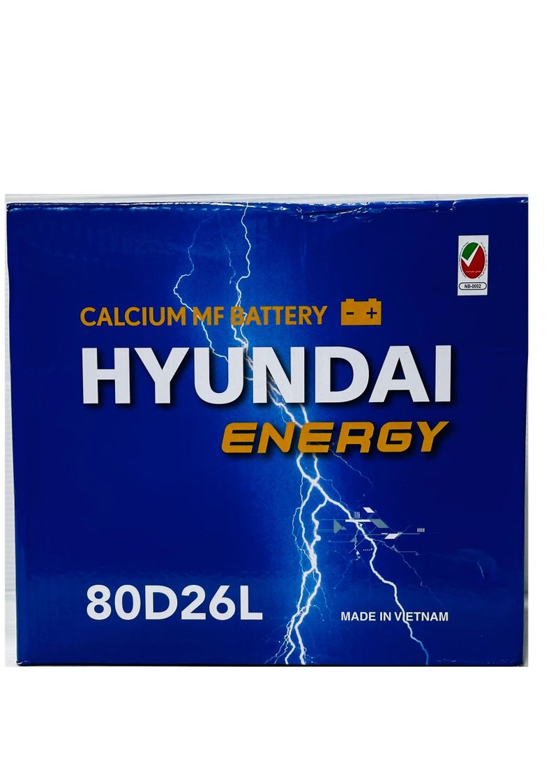 HYUNDAI - Car Battery 12V 70Ah 80D26L-MF - Image 1