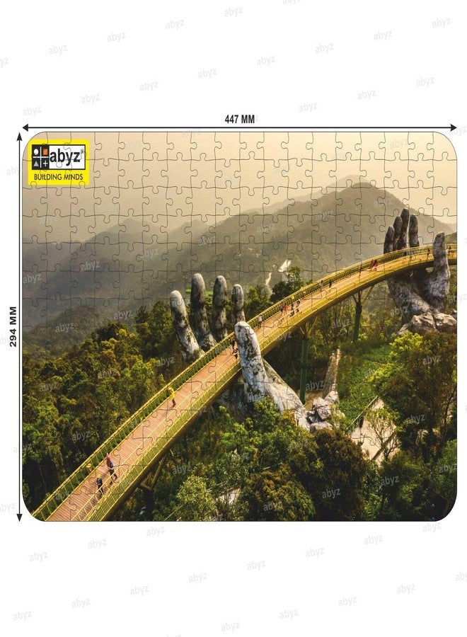 ABYZ Golden Bridge Vietnam Wooden Puzzle, Play and Learn Educational Wooden Jigsaw Puzzle 252 Pieces, for 6+ Year Old Kids, Toy for Improving Memory & Problem Solving - Image 2