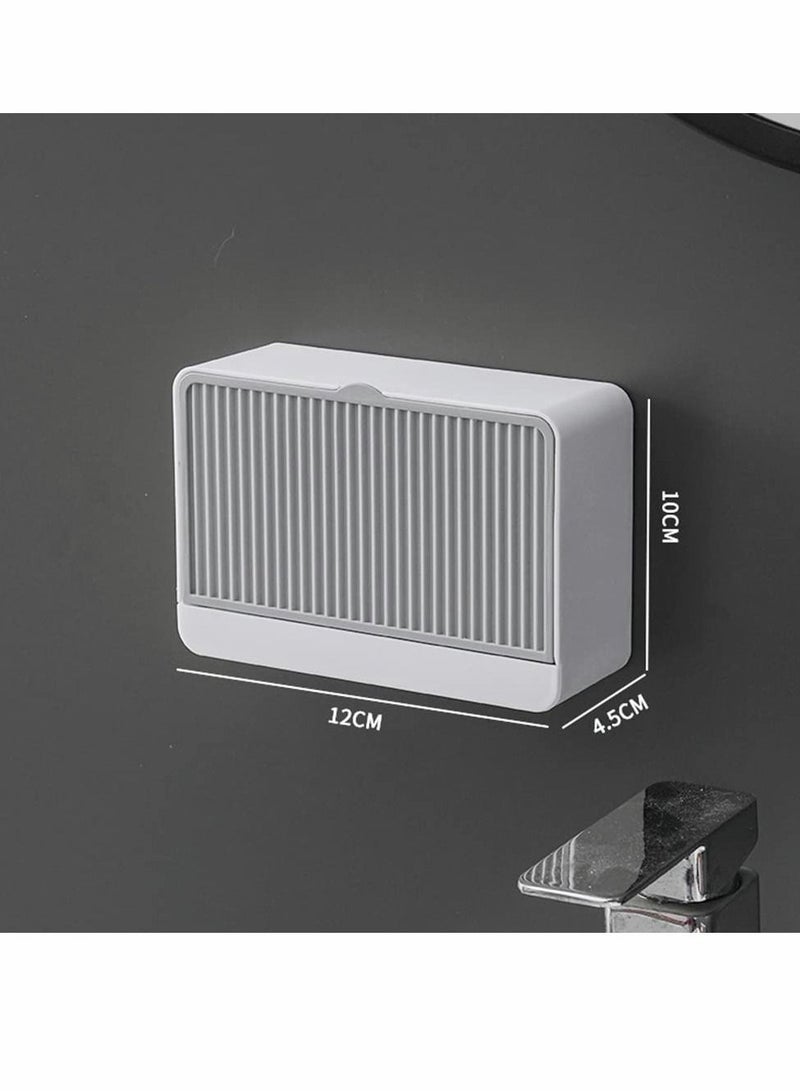Soap Dish with Drainage Box  Premium Eco-Friendly Plastic Holder Saver for Shower Easy Cleaning Dry Extend Life No Drilling... - Image 5