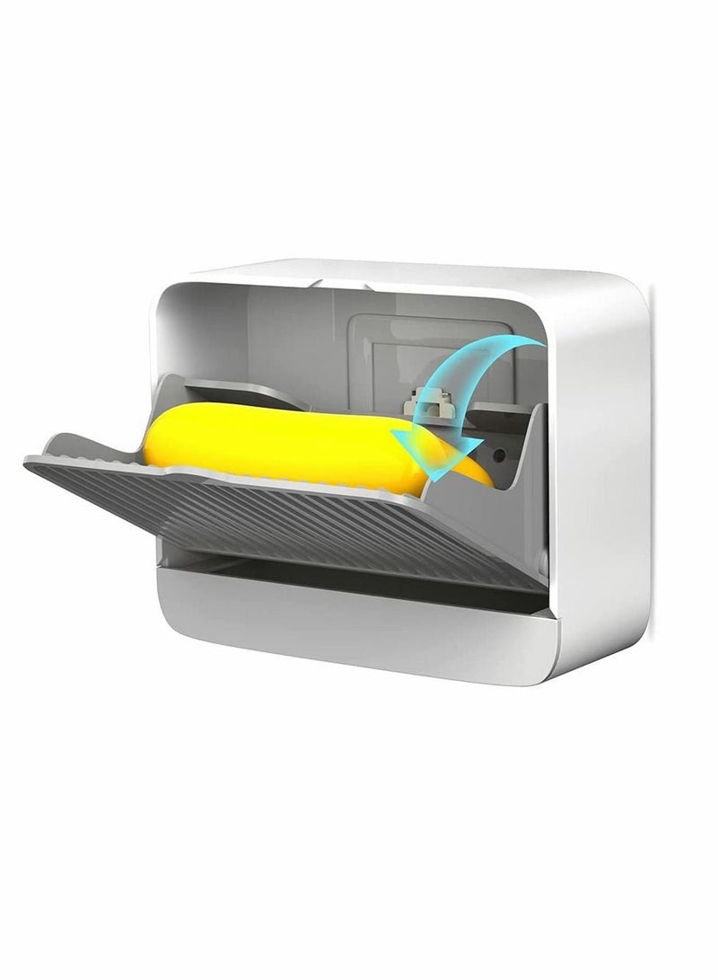 Soap Dish with Drainage Box  Premium Eco-Friendly Plastic Holder Saver for Shower Easy Cleaning Dry Extend Life No Drilling... - Image 1