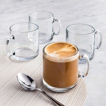 KIDZYMON Tea Mug Set of 6 I Capacity 220 ml I Black Toughened Transparent Glass Service Set I Cup Size 80 CM Diameter 71 CM Height - Image 2