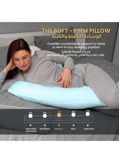 Rest Pregnancy Pillow 80 X 130 Cm Extra Smooth Blue Maternity Full Body Pillow For Pregnant Women For Back , Hip , Neck And Knee Support  - Image 2
