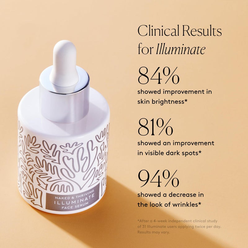 Naked + Thriving Naked & Thriving Super Glow Duo | Illuminate BC+ Serum (30 mL) + Rejuvenate Restorative Face Oil (35 mL) with Argan Oil, Sea Buckthorn Oil, Bakuchiol and Vitamin C (Set of 2) - Image 3