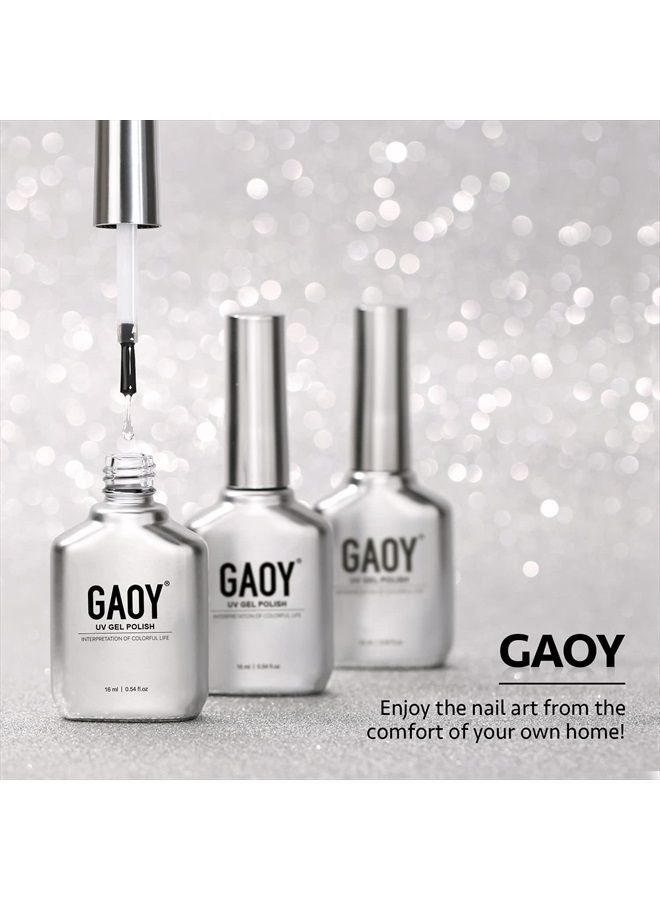 GAOY Peel Off Gel Base Coat for Gel Nail Polish, 16ml Peelable Clear Foundation for Use with UV LED Nail Lamp - Image 5