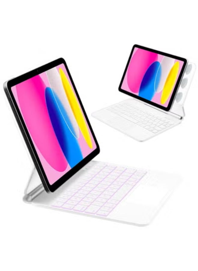 AROAQ Arabic Magic Keyboard for Apple iPad 10th Gen 10.9 inch 2022 with Magnetic Back Cover, Smart Trackpad Backlit Keyboard Case for iPad 10th Generation Accessories  - Image 1