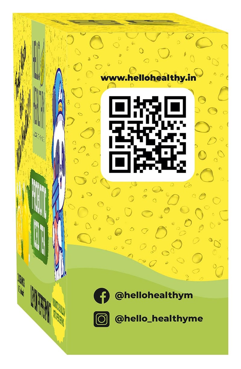 Hello Healthy Probiotic Lemon Iced Tea | Pack Of 20 Sachet (15g Each) | Summer Drink | Powder Instant Ice Tea | Ready to Drink | Refreshing iced tea | No Artificial Ingredients - Image 4
