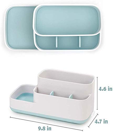 PAVITYAKSH JESOPB BATHROOM CADDY JESOPB Bathroom Caddy 5 Comportment kitchen or Bathroom Storage Organizer, Toothbrush Holders Home Office and Toiletry Storage Sink Caddy. - Image 4