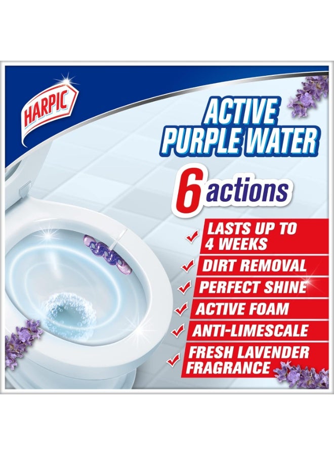 Harpic Active Purple Water Toilet Rim Block - Lavender Meadows 35g - Image 5